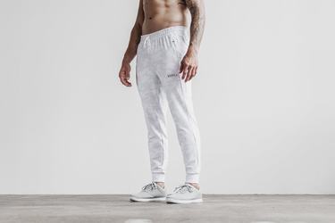 Nobull Men's Joggers White Camo | Australia (LW8942)